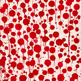 红色泼墨抽象艺术背景图