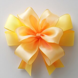 黄色精美蝴蝶结装饰
