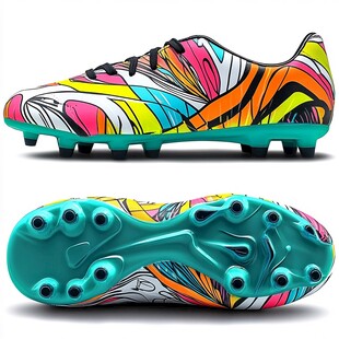 多彩炫酷足球鞋特写展示