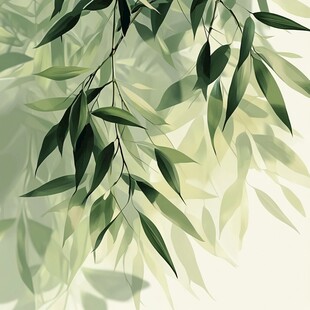 竹叶婆娑 光影交织意境美