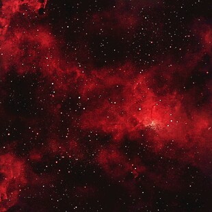 梦幻红色星云宇宙景观