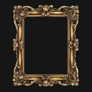 金色奢华复古艺术画框