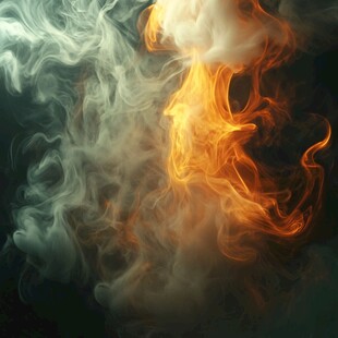 火焰与烟雾的奇幻交织