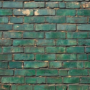 复古绿色砖墙纹理背景