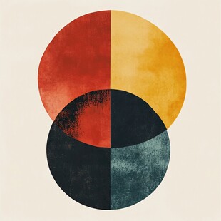 几何色彩拼接抽象艺术图形