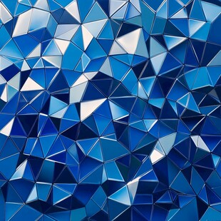 蓝色多边形立体几何纹理
