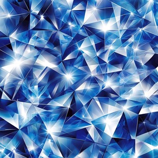 蓝色璀璨多边形水晶背景