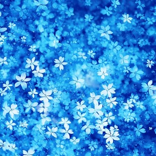 梦幻蓝调花卉背景图