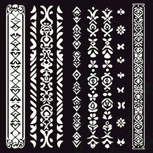 黑白民族风装饰花纹图案