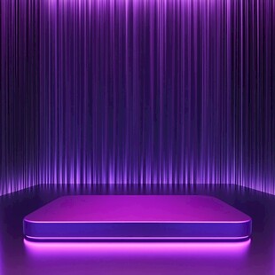 紫色梦幻舞台展示平台