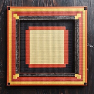 多彩嵌套方形编织框架