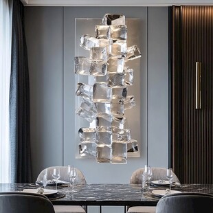 现代冰晶风墙面装饰艺术品