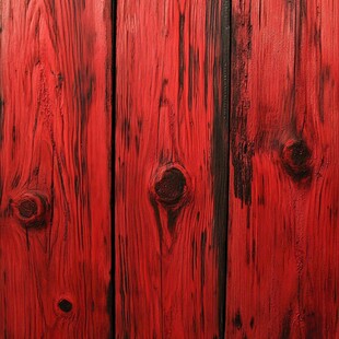 红色木板纹理特写