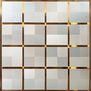 金色边框方格玻璃装饰图案