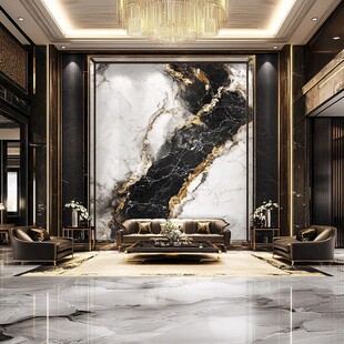 奢华大理石客厅室内设计