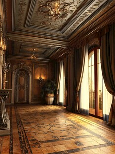 欧式奢华古典风格室内空间