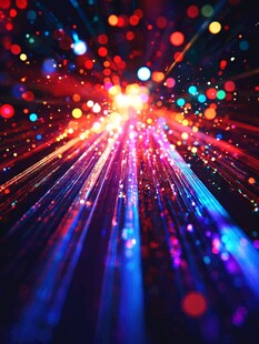 炫彩光效科技感光线背景