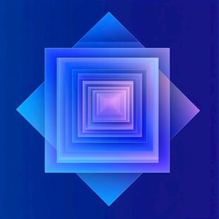 渐变方形几何抽象图案背景