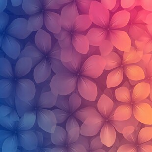 梦幻渐变花朵背景图案