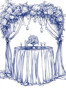 浪漫花卉婚礼场景布置