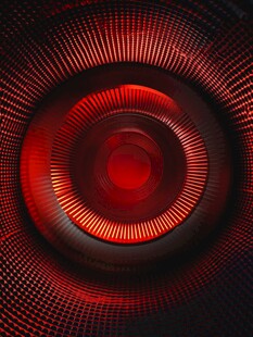 红色炫光科技感圆形图案