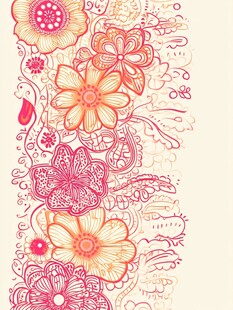 手绘花卉装饰图案设计
