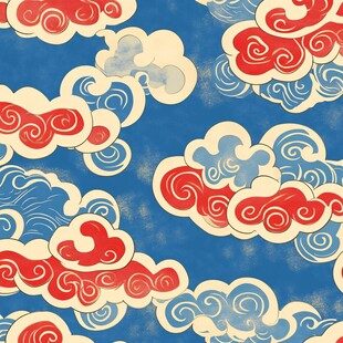 中式古典云纹图案背景