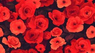 热烈绽放的红色花卉世界