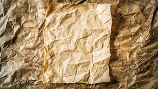 皱巴巴的复古纸张特写