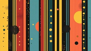 多彩条纹几何图案背景