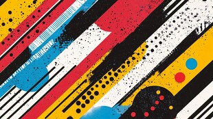 动感多彩抽象线条背景图