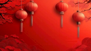 喜庆红灯笼 营造传统氛围