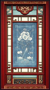 中式古典雕花门窗装饰图