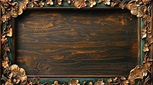 古典雕花边框木质背景图