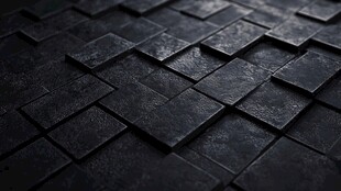 黑色石砖地面纹理特写