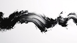 水墨动感线条抽象艺术图