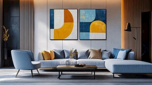 现代简约风客厅艺术空间