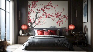 中式典雅卧室的静谧氛围