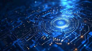 科技感电路板数字未来画面