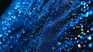 蓝色数字粒子科技背景图