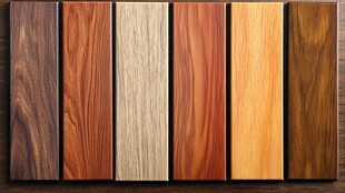 多样实木板材展示