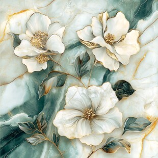 玉面繁花 清新雅致花卉图景