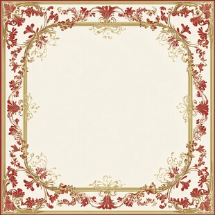 复古花纹边框装饰图案
