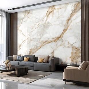 现代客厅大理石背景墙效果