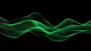 绿色动感波浪线条背景图