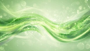 梦幻绿色动感波浪背景图
