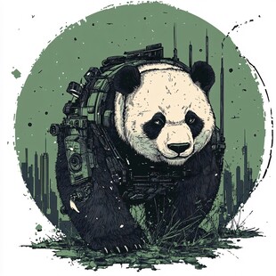 机械熊猫战士