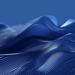 蓝色动感线条波浪背景图