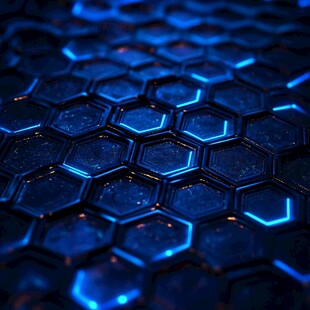 科技感六边形蓝色发光纹理