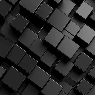 黑色立方体抽象几何背景